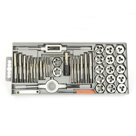 Big Horn 40 Piece Carbon Steel SAE Tap and Die Set 19265